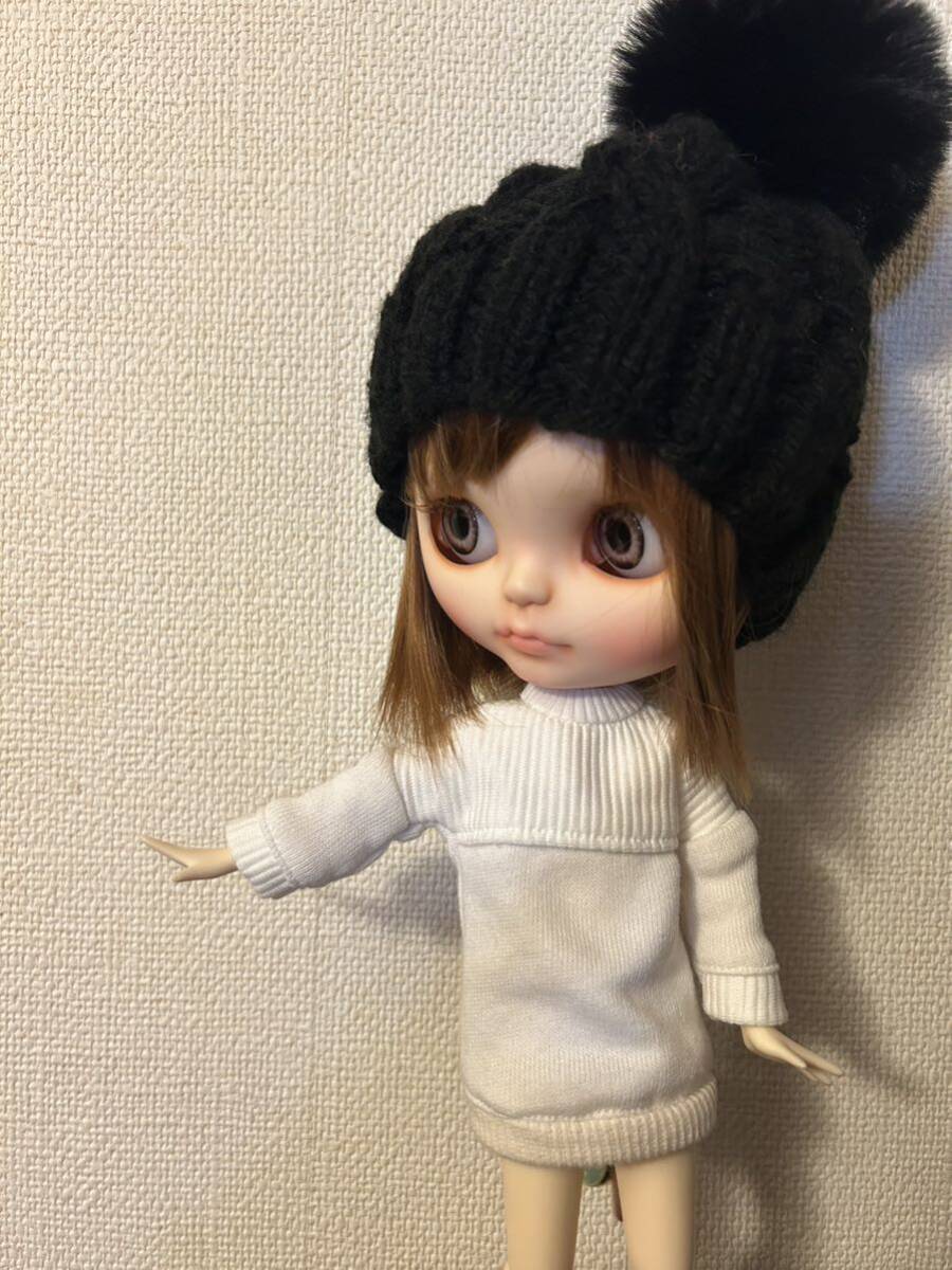 ¥1スタ ブライス アウトフィット Blythe doll ネオブライス outfit ドール ニット帽＆トップス ハンドメイド_画像10