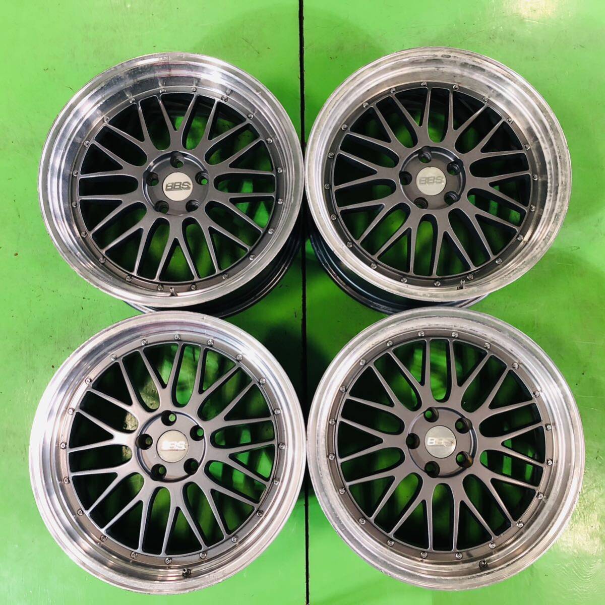 NT428 中古 BBS LM風 ホイール 20×8.5J +34 20×10J +40 PCD 114.3 4本セット【16系アリスト18系クラウン/30系セルシオ】_画像1