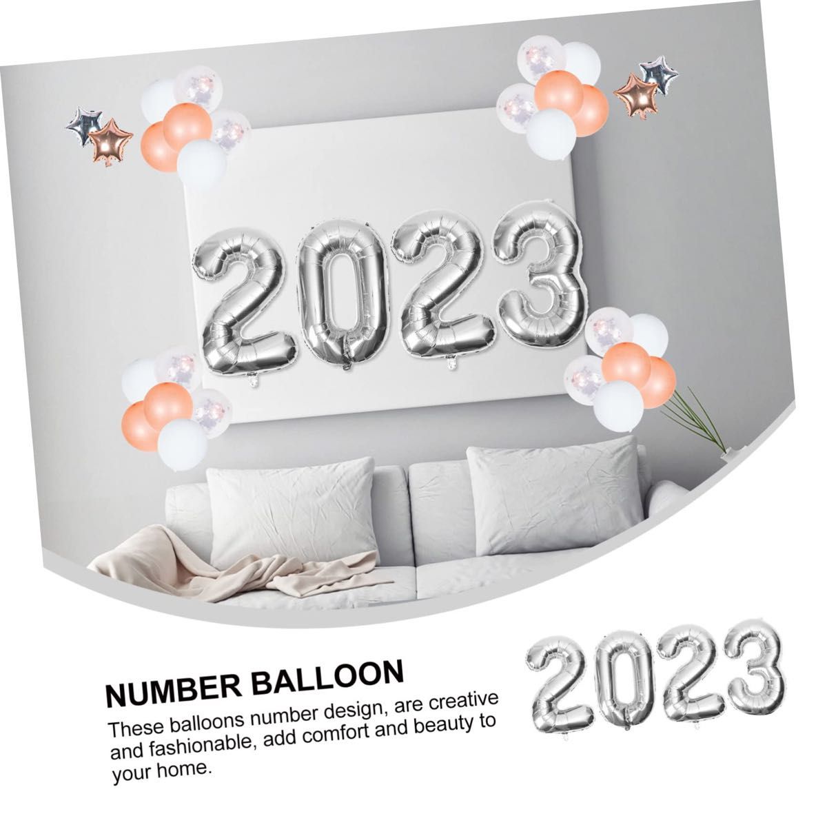 数字バルーン 数字風船 バルーン 風船 2023風船 2023バルーン 装飾 サプライズ 記念日 誕生日 シルバー 20 23
