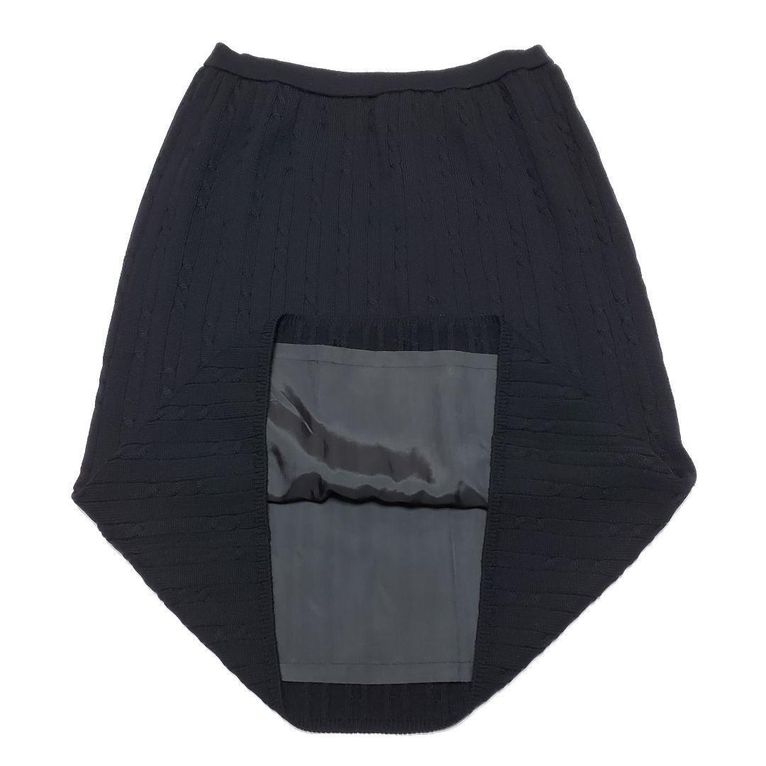 Fitme Moi フィットミーモア ブラック ウール100% ウエストゴム スカートサイズF（約XL～3L相当）_画像8