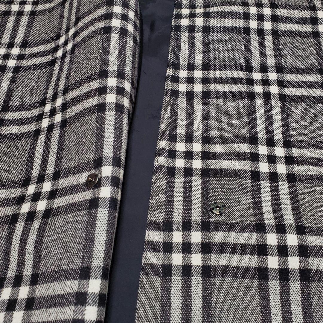 Tak-Judy グレー系 チェック柄 ウール98％ ロング巻きスカート サイズ85（約3L相当） 未使用品 日本製