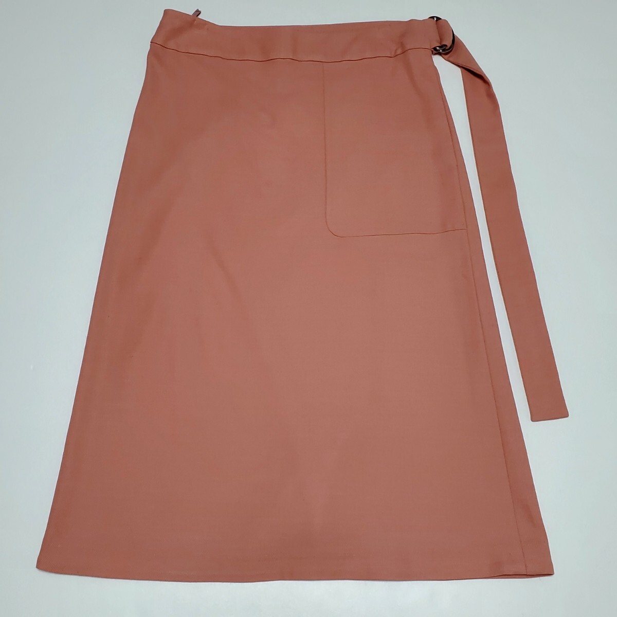 TOMORROWLAND BACCA バッカ ラップスカート サーモンピンク サイズ36（約M～Lサイズ相当）