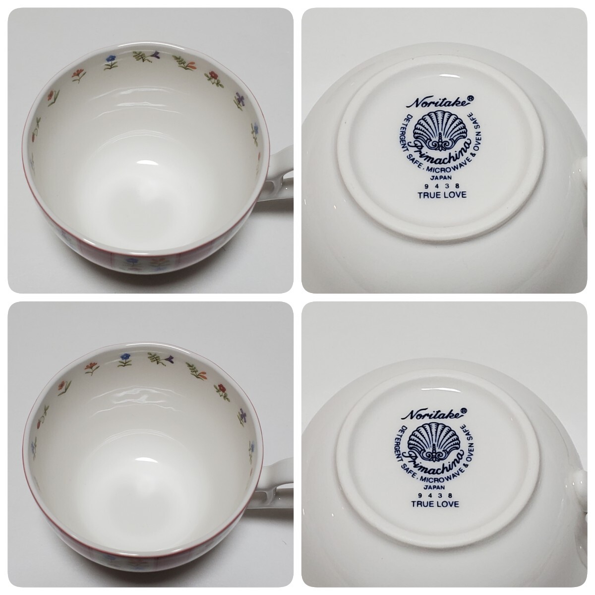 Noritake ノリタケ TRUE LOVE トゥルーラブ ピンク カップ＆ソーサー 2客セット_画像5