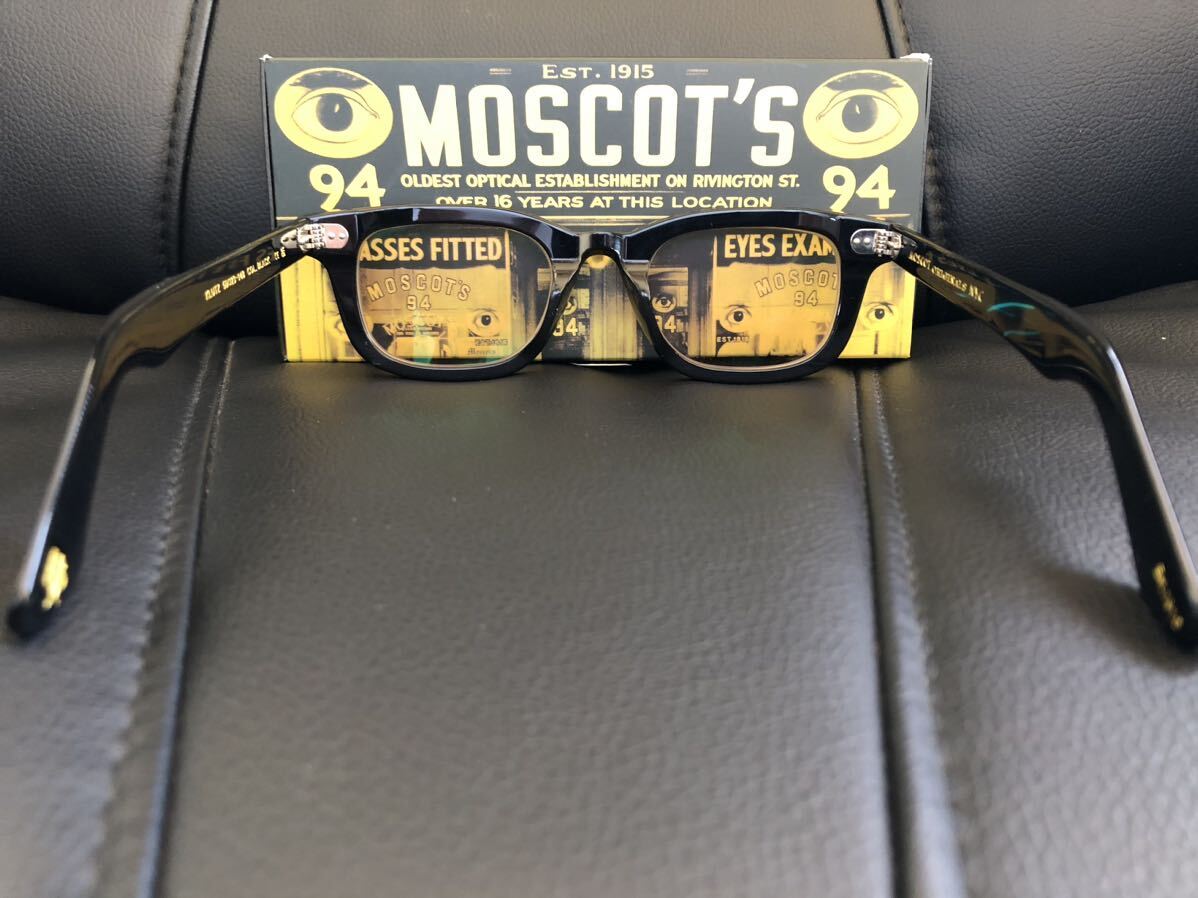 ★超美品★MOSCOT★モスコット★メガネフレーム★KLUTZ★伊達眼鏡★黒縁★スクエア ウェリントン 度入りの画像5