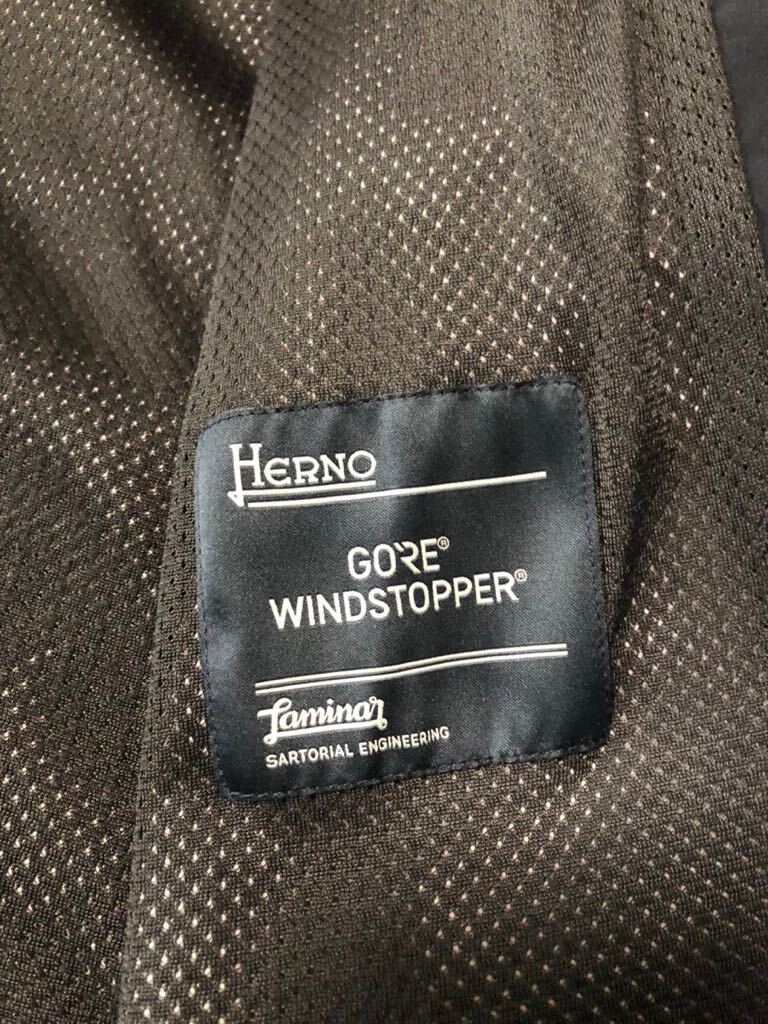 ★美品★HERNO Laminar Windstopper jacket ヘルノ ラミナー ウインドストッパー ジャケット ネイビー サイズ50_画像4