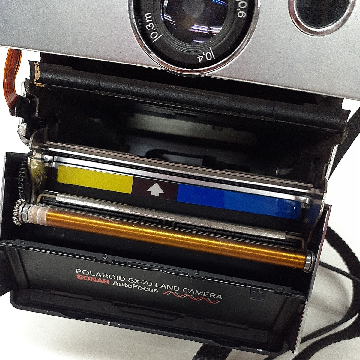 ◆ ポラロイド Polaroid SX-70 LAND CAMERA SONAR AutoFocus ◆インスタントカメラ◆動作未確認ジャンク品　み_画像8
