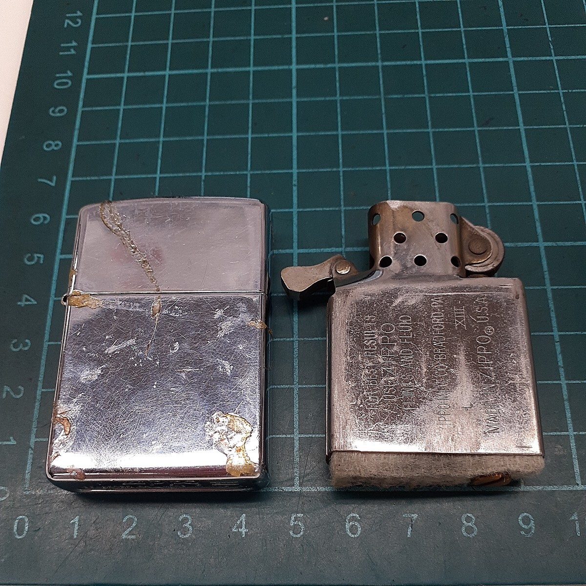 ZIPPO ジッポー ライター 2点まとめて Guam U.S.A グアム 1987年製 /シルバー 1997年製 中古品 喫煙具　み_画像10