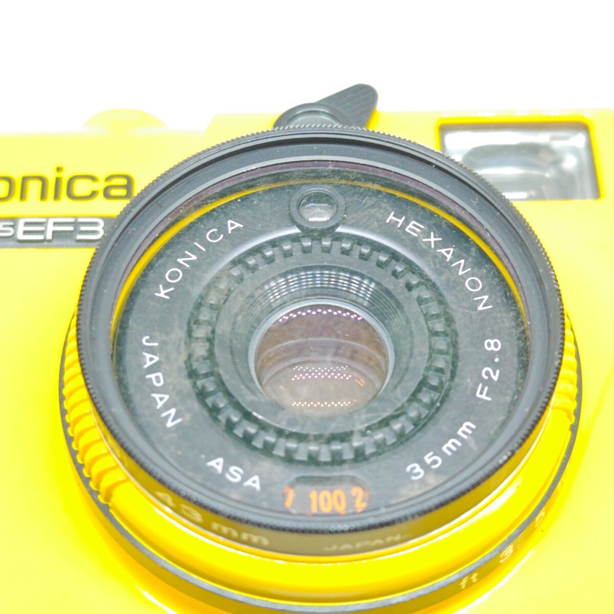 【ジャンク品】Konica コニカ C35 EF3 フィルムカメラ イエロー ま_画像6