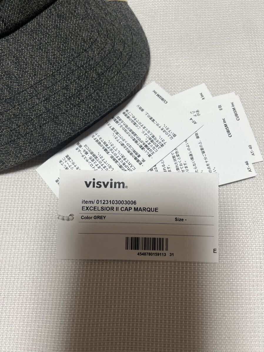 visvim 2023 EXCELSIOR II CAP MARQUE GREY送料無料 中古美品 // 24SS JOURNEYMAN PANTS TAKED CRUSH IRIS ICT ERA _画像4