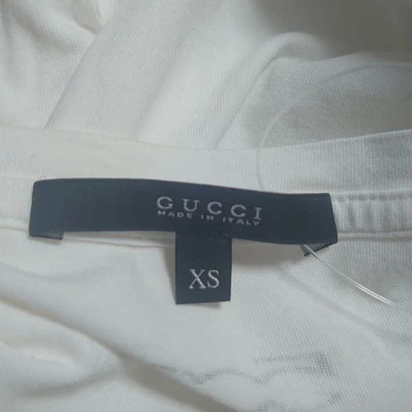 グッチ GUCCI 半袖Tシャツ サイズXS - 白×マルチ レディース クルーネック/シェリー(ウェブ) トップス_画像3
