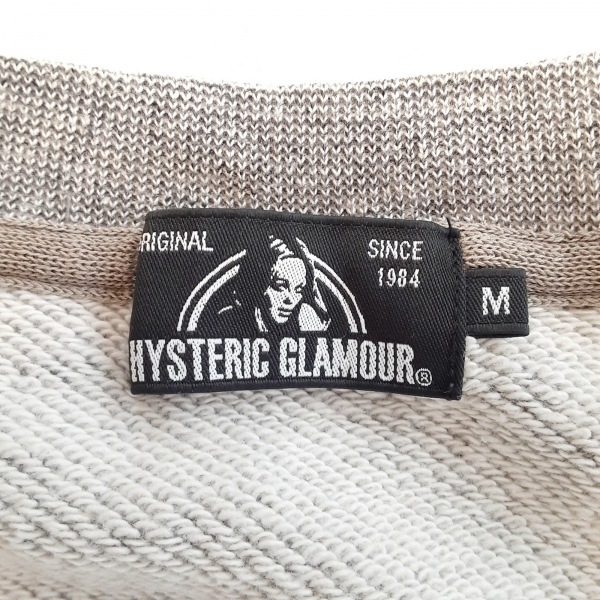 ヒステリックグラマー HYSTERIC GLAMOUR トレーナー サイズM - グレー×ライトグレー×黒 メンズ 長袖 トップス_画像3