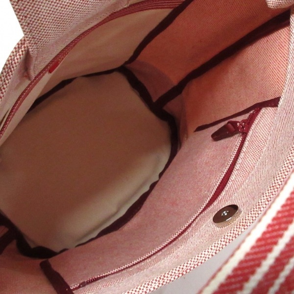  Sazaby SAZABY большая сумка - парусина красный × слоновая кость прекрасный товар сумка 