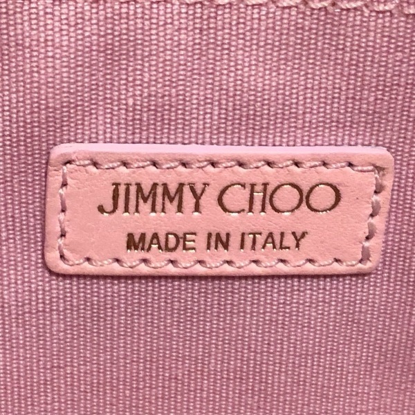 ジミーチュウ JIMMY CHOO クラッチバッグ ゼナ レザー ピンク スター(星)/スタッズ バッグ_画像7