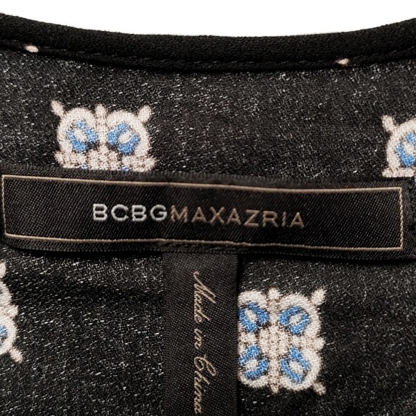 ビーシービージーマックスアズリア BCBGMAXAZRIA サイズXS - 黒×ブルー×ライトグレー レディース クルーネック/ノースリーブ/ひざ丈_画像3