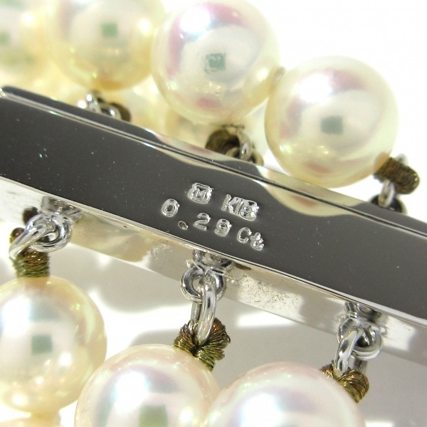 ミキモト mikimoto アクセサリー - パール×K18WG×ダイヤモンド 白 美品 アクセサリー（他）_画像6