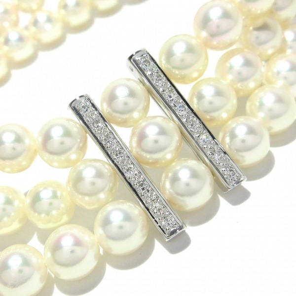 ミキモト mikimoto アクセサリー - パール×K18WG×ダイヤモンド 白 美品 アクセサリー（他）の画像9