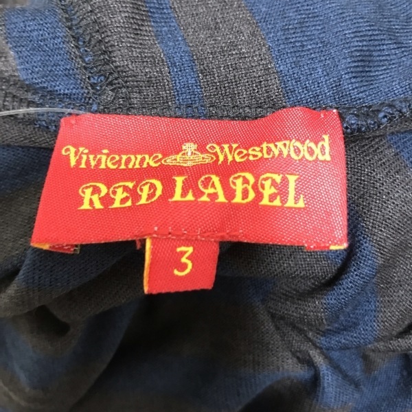 ヴィヴィアンウエストウッドレッドレーベル VivienneWestwoodRedLabel 長袖セーター/ニット サイズ3 L - ダークグレー×ダークネイビー_画像3