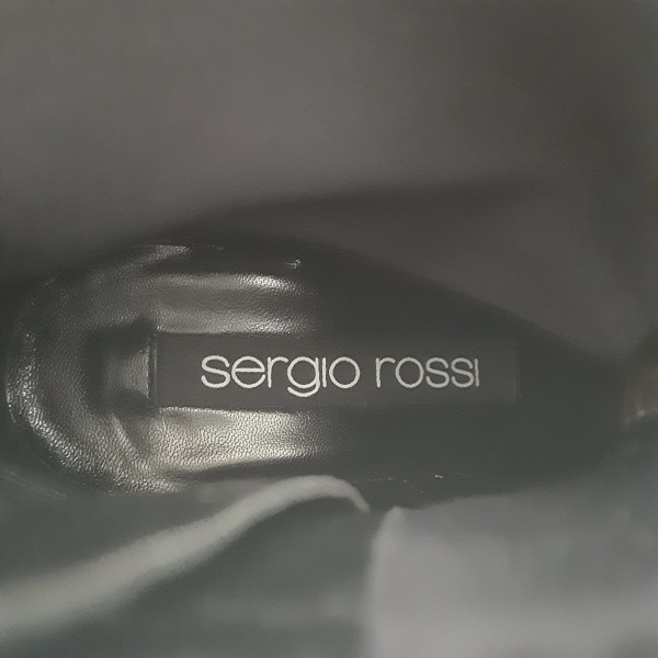 セルジオロッシ sergio rossi ショートブーツ 35 1/2 - レザー 黒 レディース 靴_画像6