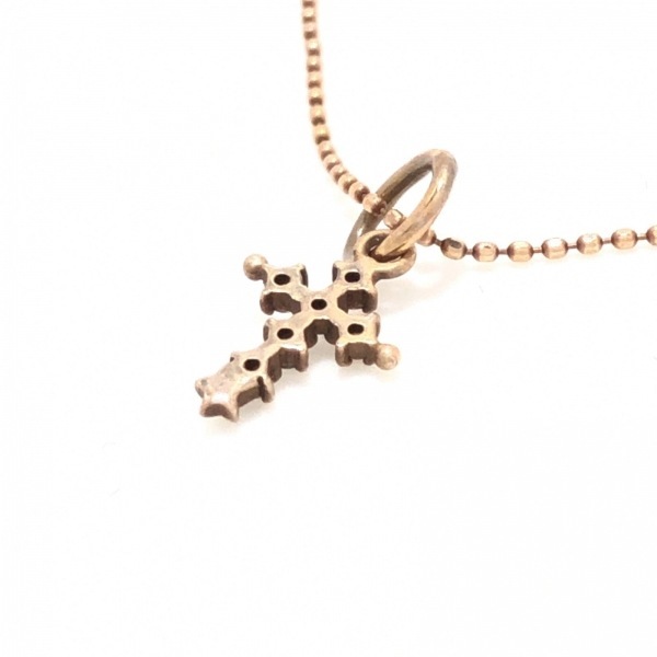  Nojess NOJESS necklace - K10PG×K10YG× diamond 6P diamond / Cross ( 10 character .) accessory ( neck )