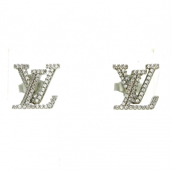 ルイヴィトン LOUIS VUITTON ピアス M00608 ピアスLVアイコニックストラス 金属素材 パラジウム TE2282 美品 アクセサリー（耳）の画像1