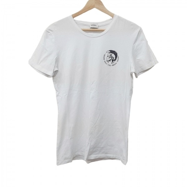  diesel DIESEL short sleeves T-shirt size JPN:S - white × black lady's UNDERWEAR tops 