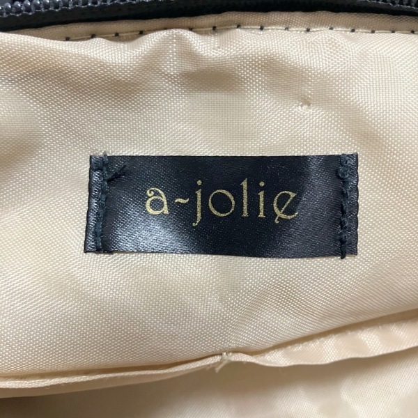 アジョリー a-jolie ハンドバッグ - ナイロン 黒×白×レッド キルティング バッグ_画像8