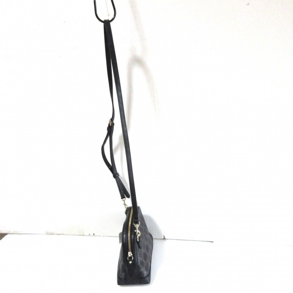 アナスイ ANNA SUI ショルダーバッグ - PVC(塩化ビニール)×レザー 黒×ベージュ ハート バッグ_画像2