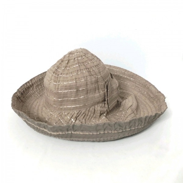  Anteprima ANTEPRIMA hat M~S - polyester × cotton beige ribbon / spangled hat 