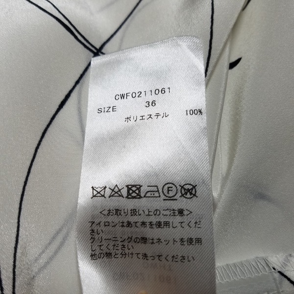 セルフォード CELFORD サイズ36 S - 白×黒 レディース Vネック/長袖/マキシ丈 ワンピースの画像5