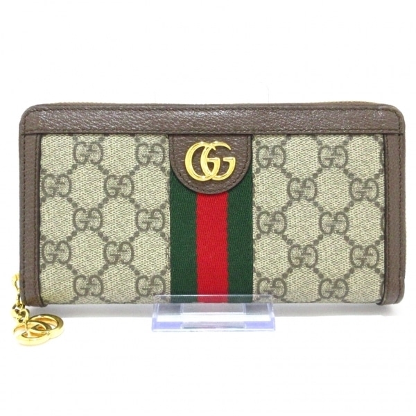 グッチ GUCCI 長財布 523154 オフィディア,GG ジップアラウンドウォレット PVC(塩化ビニール)×レザー×キャンバス ラウンドファスナー_画像1