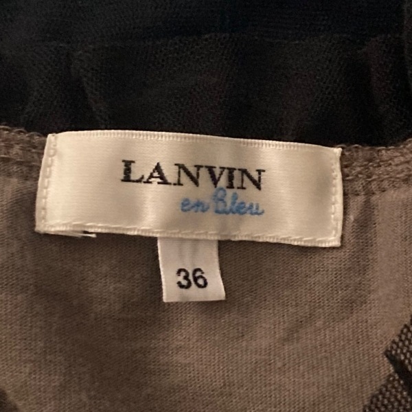 ランバンオンブルー LANVIN en Bleu 半袖カットソー サイズ36 S - 黒 レディース クルーネック/フリル トップスの画像3