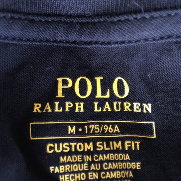 ポロラルフローレン POLObyRalphLauren 半袖Tシャツ サイズM - 黒×白 メンズ 美品 トップス_画像3