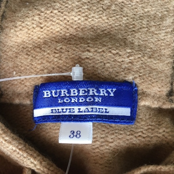 バーバリーブルーレーベル Burberry Blue Label パーカー サイズ38 M - ライトブラウン×ダークブラウン×カーキ レディース 長袖/ニット_画像3