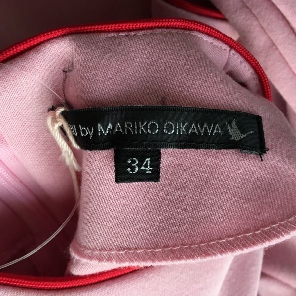 ツルバイマリコオイカワ TSURU BY MARIKO OIKAWA サイズ34 S - ピンク×レッド レディース 長袖/ロング ワンピース_画像3