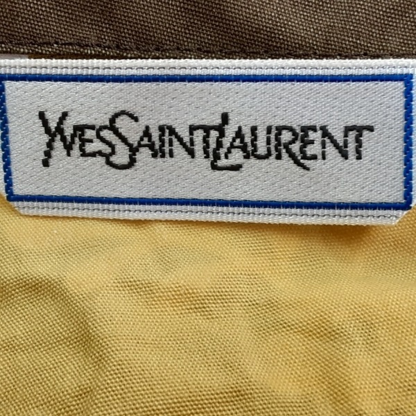 イヴサンローラン YvesSaintLaurent - ダークイエロー×白×ゴールド ユニセックス エプロン/花柄 美品 ワンピース_画像3
