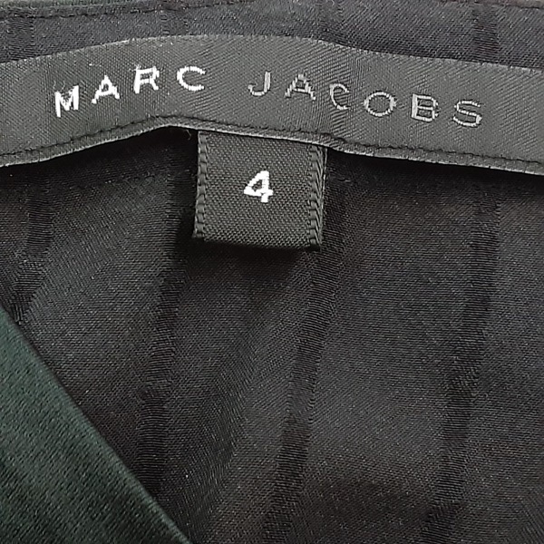 マークジェイコブス MARC JACOBS サイズ4 S - 黒 レディース キャミワンピ/ひざ丈/シルク/ストライプ 美品 ワンピース_画像3