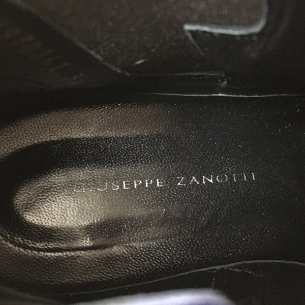 ジュゼッペザノッティ giuseppe zanotti ショートブーツ 35 - レザー ネイビー レディース アウトソール張替済 靴_画像6