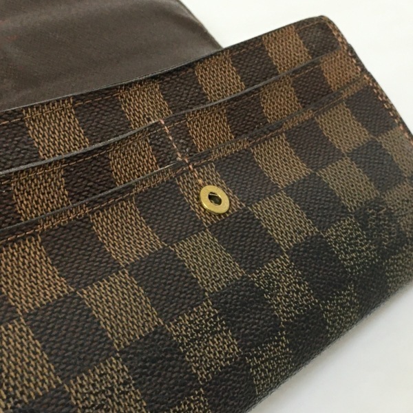 ルイヴィトン LOUIS VUITTON 長財布 N61734 ポルトフォイユサラNM2 ダミエキャンバス エベヌ イニシャル刻印 CA1039 財布 ダミエの画像7