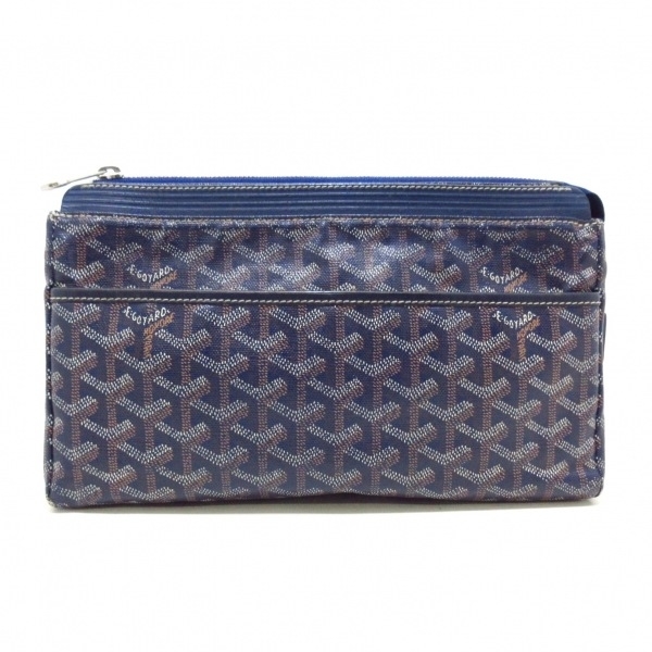 ゴヤール GOYARD セカンドバッグ ミロワールGM コーティングキャンバス×レザー ネイビー LUY120130 バッグ_画像1