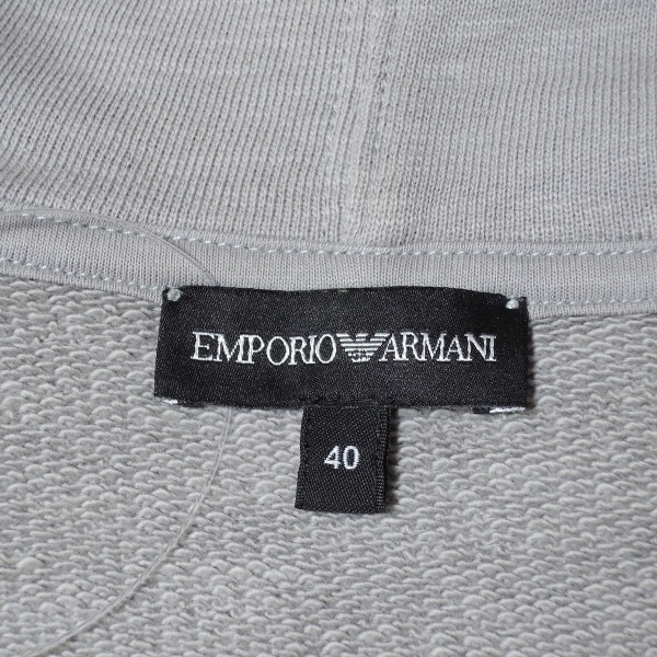 エンポリオアルマーニ EMPORIOARMANI パーカー サイズUSA 40 - グレー レディース 半袖 トップスの画像3
