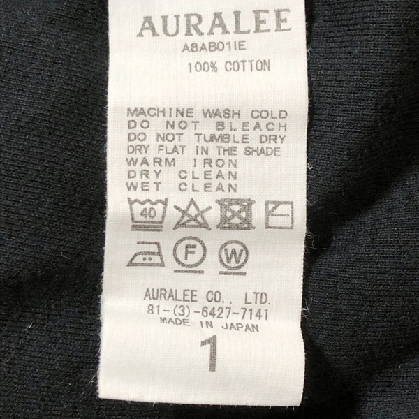 オーラリー AURALEE 七分袖Tシャツ サイズ1 S - 黒 レディース FOR IENA トップス_画像5