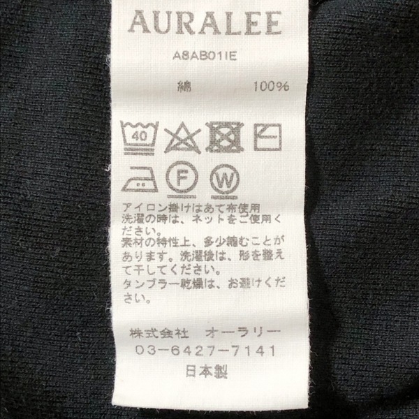 オーラリー AURALEE 七分袖Tシャツ サイズ1 S - 黒 レディース FOR IENA トップス_画像4
