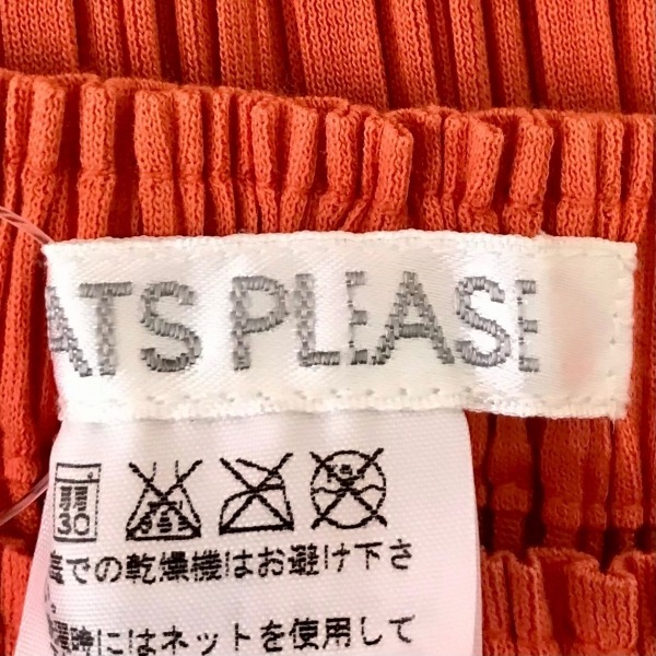 プリーツプリーズ PLEATS PLEASE ロングスカート サイズ4 XL - オレンジ レディース マキシ丈/ウエストゴム ボトムス_画像4