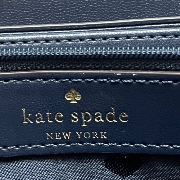 ケイトスペード Kate spade 長財布 WLR00120 - レザー レッド×白×ネイビー ラウンドファスナー 財布_画像5