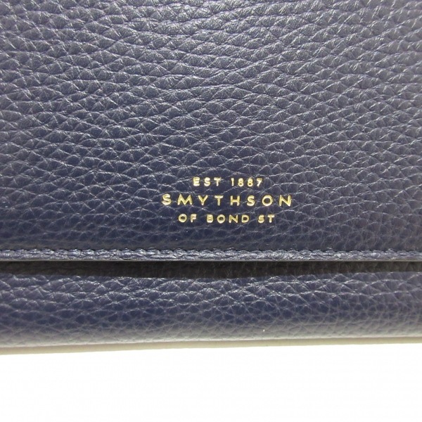 スマイソン SMYTHSON 小物入れ - レザー 黒 パスポートケース/イニシャル刻印 美品 財布_画像5