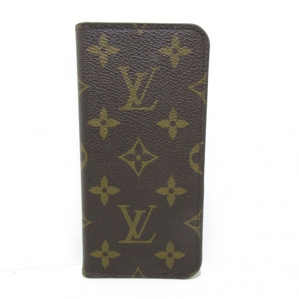 ルイヴィトン LOUIS VUITTON 携帯電話ケース/スマホカバー M63443 IPHONE Xフォリオ モノグラム・キャンバス モノグラム イニシャル刻印_画像1