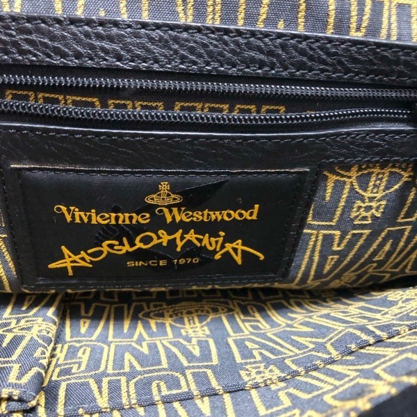 ヴィヴィアンウエストウッドアングロマニア VivienneWestwood ANGLOMANIA ショルダーバッグ - レザー 黒 チェーンショルダー/キルティング_画像8