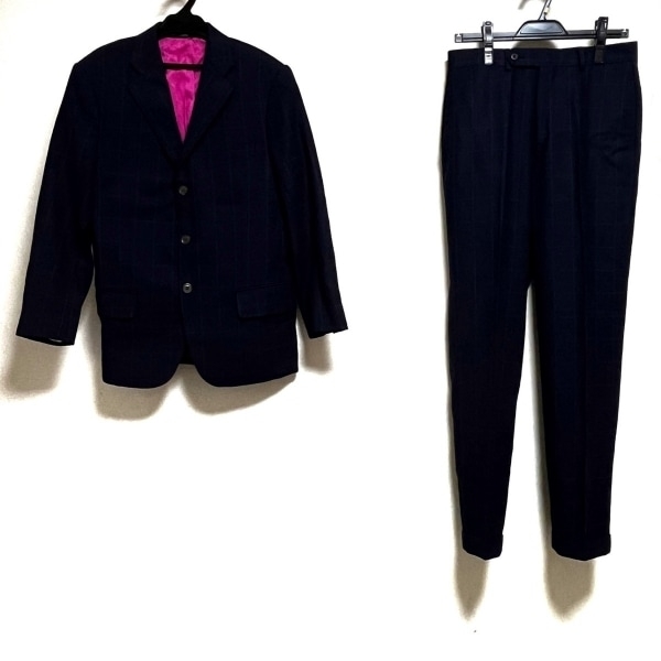 ジャンフランコフェレ GIANFRANCO FERRE シングルスーツ サイズ46 S - ネイビー×ピンク メンズ メンズスーツ_画像1