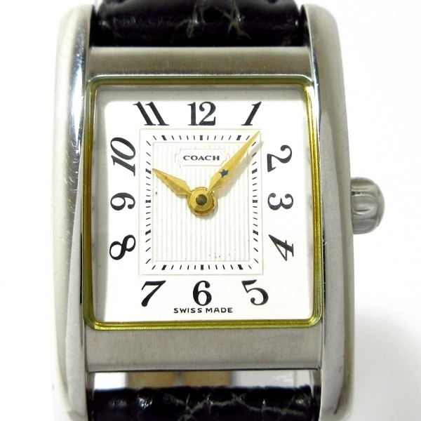 COACH(コーチ) 腕時計 - W002B レディース 革ベルト 白の画像1