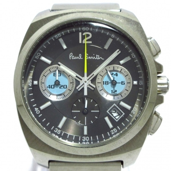 PaulSmith(ポールスミス) 腕時計 - F520-T011527 レディース クロノグラフ 黒×ライトブルー